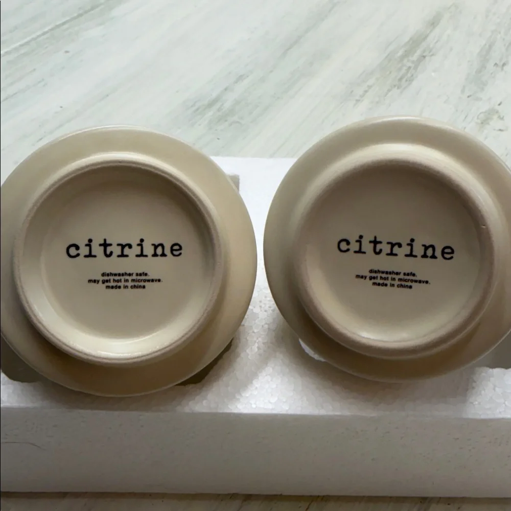 Magenta Citrine Ribbed Ceramic Creamer & Sugar Jar Set